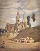 Jean Baptiste Camille  Corot La cathedrale de Chartres (mk11) china oil painting artist